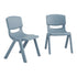 Dusty Blue |#| Set of 2 Plastic Stacking School Chairs with 10.5" Seat Height in Dusty Blue