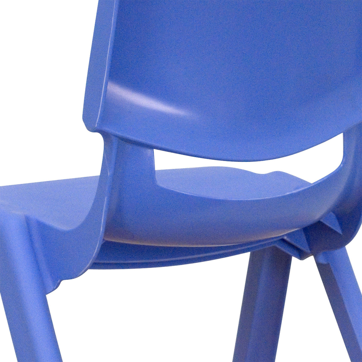 Blue |#| 2 Pack Blue Plastic Stackable School Chair with 12inchH Seat, Preschool Seating