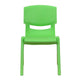 Green |#| 2 Pack Green Plastic Stackable School Chair with 12inchH Seat, Preschool Seating