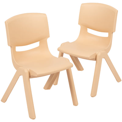 2 Pack Plastic Stackable School Chair with 12"H Seat, Preschool Seating - View 1