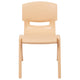 Natural |#| 2 Pack Natural Plastic Stack School Chair with 13.25inchH Seat, K-2 School Chair