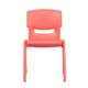 Red |#| 2 Pack Red Plastic Stackable School Chair with 13.25inchH Seat, K-2 School Chair