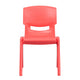 Red |#| 2 Pack Red Plastic Stackable School Chair with 15.5inchH Seat