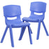 2 Pack Plastic Stackable School Chair with 15.5" Seat Height