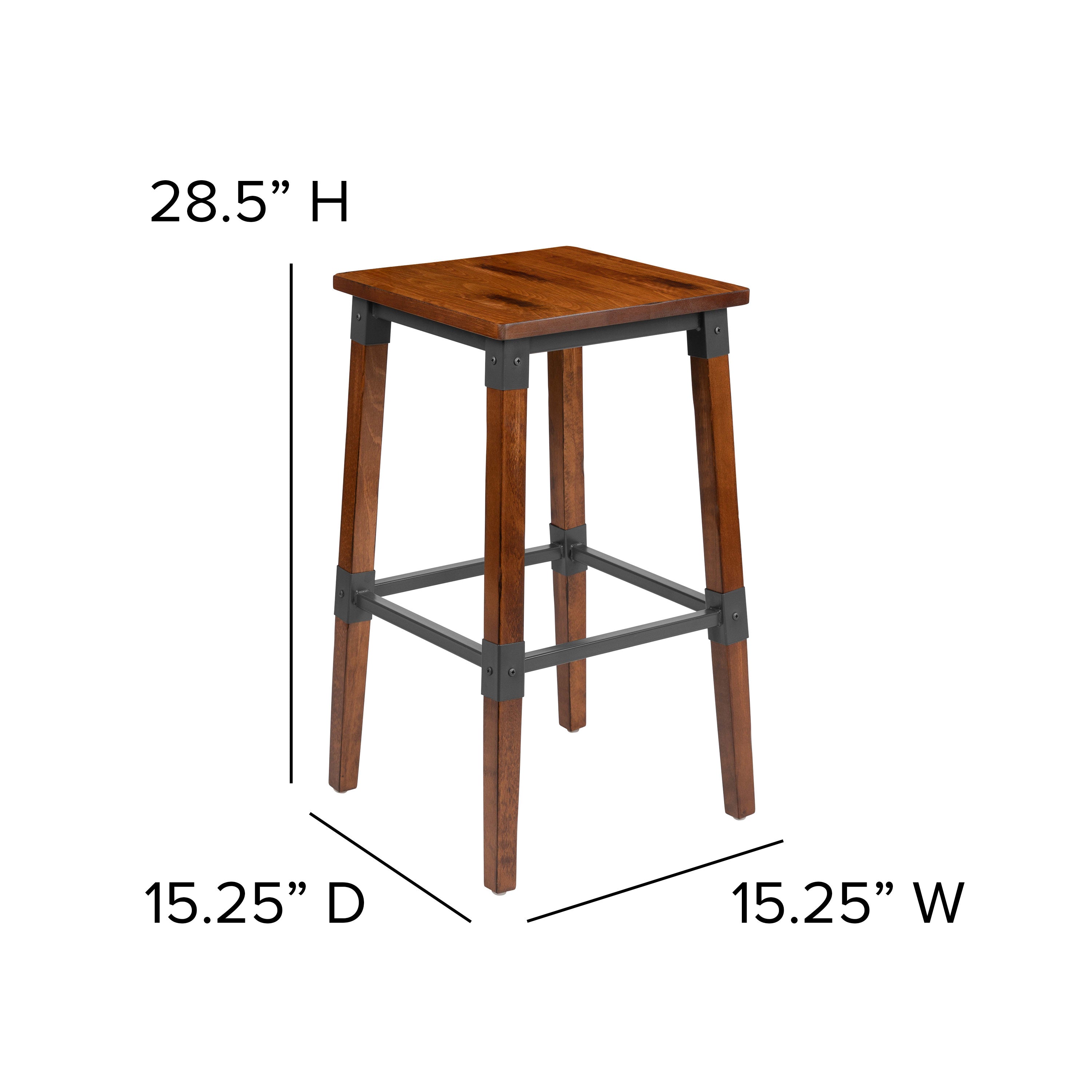 BizChair Backless Barstool - Thumbnail 4