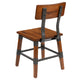 Walnut |#| 2 Pack Commercial Grade Rustic Antique Walnut Industrial Style Wood Dining Chair