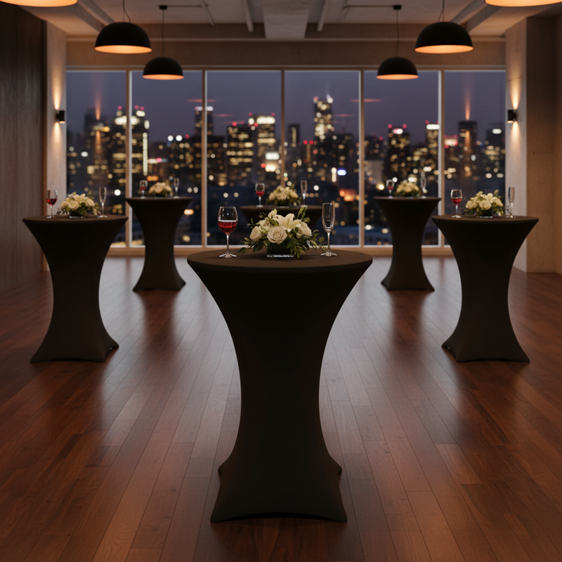 Bizchair-30-round-wood-cocktail-table-evening-cocktail-mixer-venue