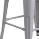 Silver |#| 30inch High Backless Silver Metal Barstool w/ Square Wood Seat - Kitchen Furniture