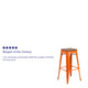 Orange |#| 30inch High Backless Orange Metal Barstool w/ Square Wood Seat - Kitchen Furniture