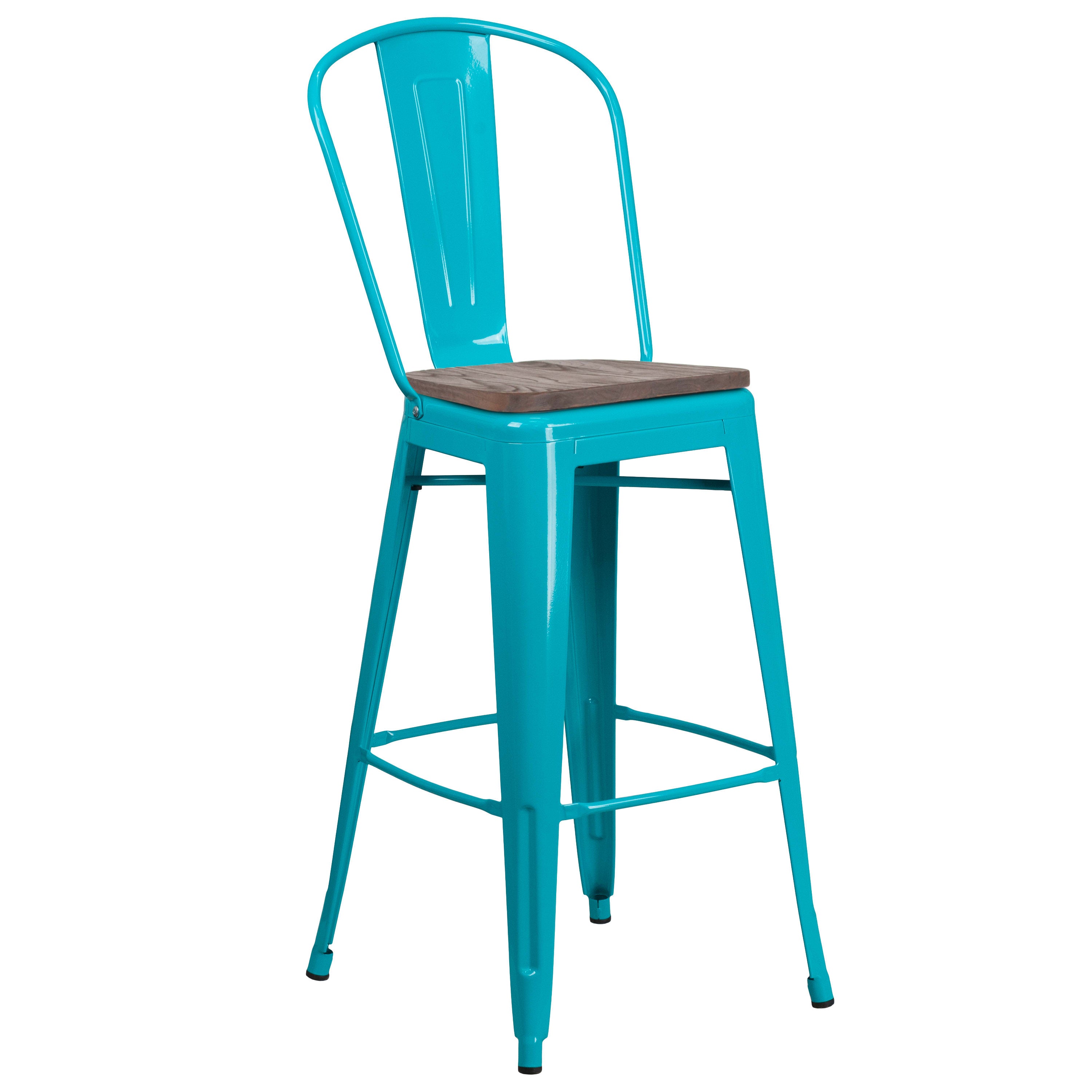 Rustic teal bar stools 2025