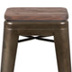 Gun Metal |#| 4 Pack 30inch High Metal Indoor Bar Stool - Stackable Stool, Gun Metal Gray