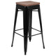 Black |#| 4 Pack 30inch High Metal Indoor Bar Stool - Stackable Stool, Black
