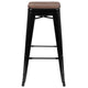 Black |#| 4 Pack 30inch High Metal Indoor Bar Stool - Stackable Stool, Black