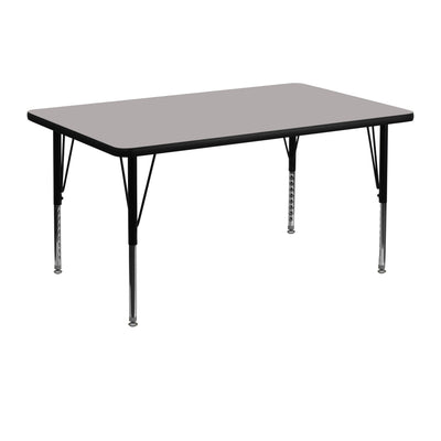 30''W x 48''L Rectangular HP Laminate Activity Table - Height Adjustable Short Legs