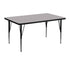 30''W x 48''L Rectangular Thermal Laminate Activity Table - Height Adjustable Short Legs