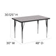 Gray |#| 30inchW x 48inchL Rectangular Grey Thermal Laminate Adjustable Activity Table