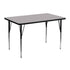 30''W x 48''L Rectangular Thermal Laminate Activity Table - Standard Height Adjustable Legs