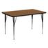 30''W x 60''L Rectangular HP Laminate Activity Table - Standard Height Adjustable Legs