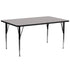 30''W x 72''L Rectangular HP Laminate Activity Table - Standard Height Adjustable Legs