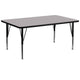 Gray |#| 30inchW x 72inchL Rectangular Grey Thermal Laminate Adjustable Activity Table