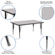 Gray |#| 30inchW x 72inchL Rectangular Grey Thermal Laminate Adjustable Activity Table