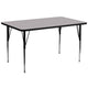 Gray |#| 30inchW x 72inchL Rectangular Grey Thermal Laminate Adjustable Activity Table