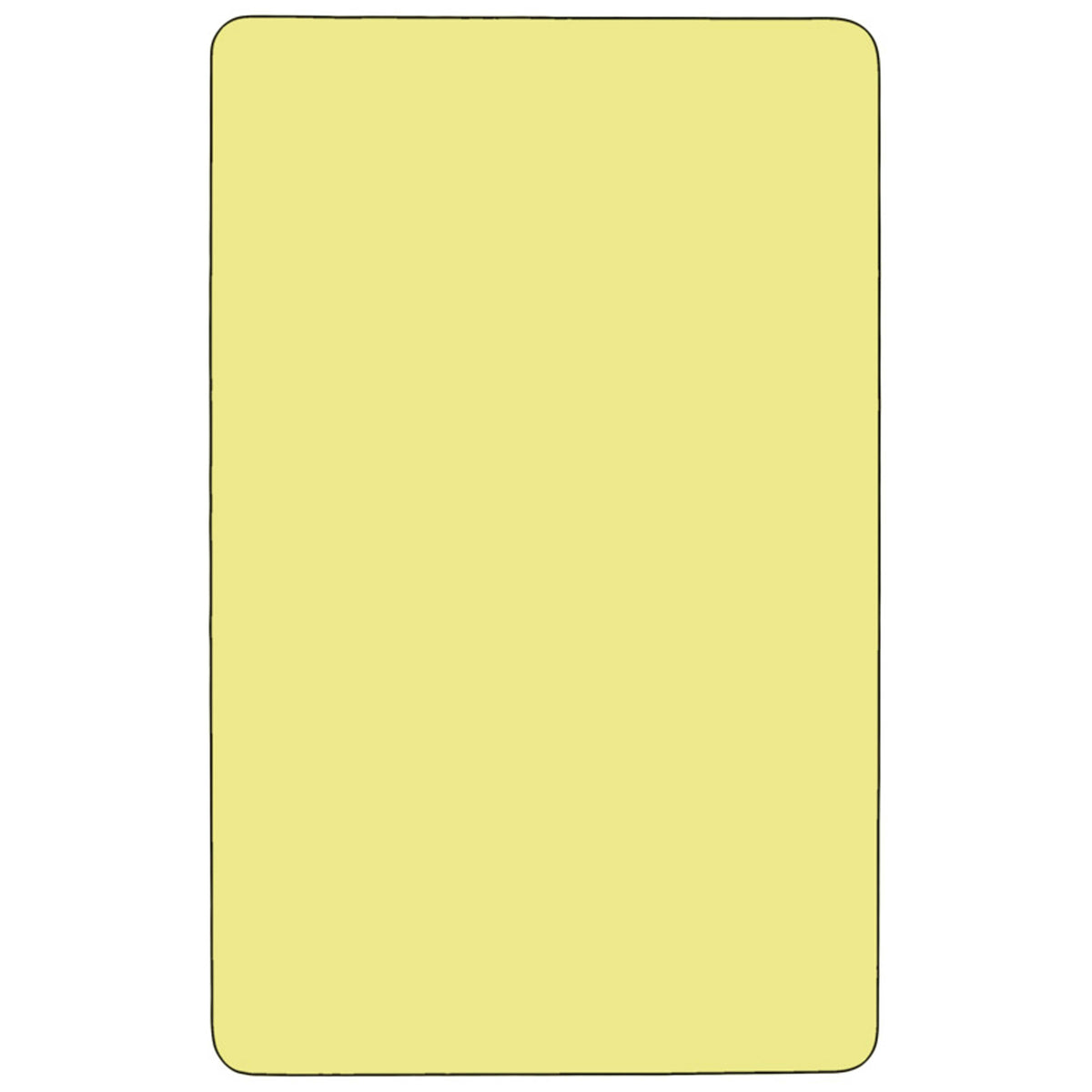 Yellow |#| 30inchW x 72inchL Rectangular Yellow Thermal Laminate Adjustable Activity Table