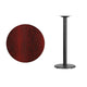 Mahogany |#| 30inch Round Mahogany Laminate Table Top with 18inch Round Bar Height Table Base