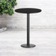 Black |#| 30inch Round Black Laminate Table Top with 18inch Round Bar Height Table Base