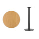 Natural |#| 30inch Round Natural Laminate Table Top with 18inch Round Bar Height Table Base