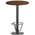 30'' Round Laminate Table Top with 18'' Round Bar Height Table Base and Foot Ring