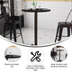 Black |#| 30inch Round Black Laminate Table Top with 22inch x 22inch Bar Height Table Base