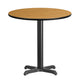 Natural |#| 30inch Round Natural Laminate Table Top with 22inch x 22inch Table Height Base