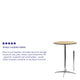 Natural |#| 30" Round Wood Cocktail Table with 30" and 42" Columns