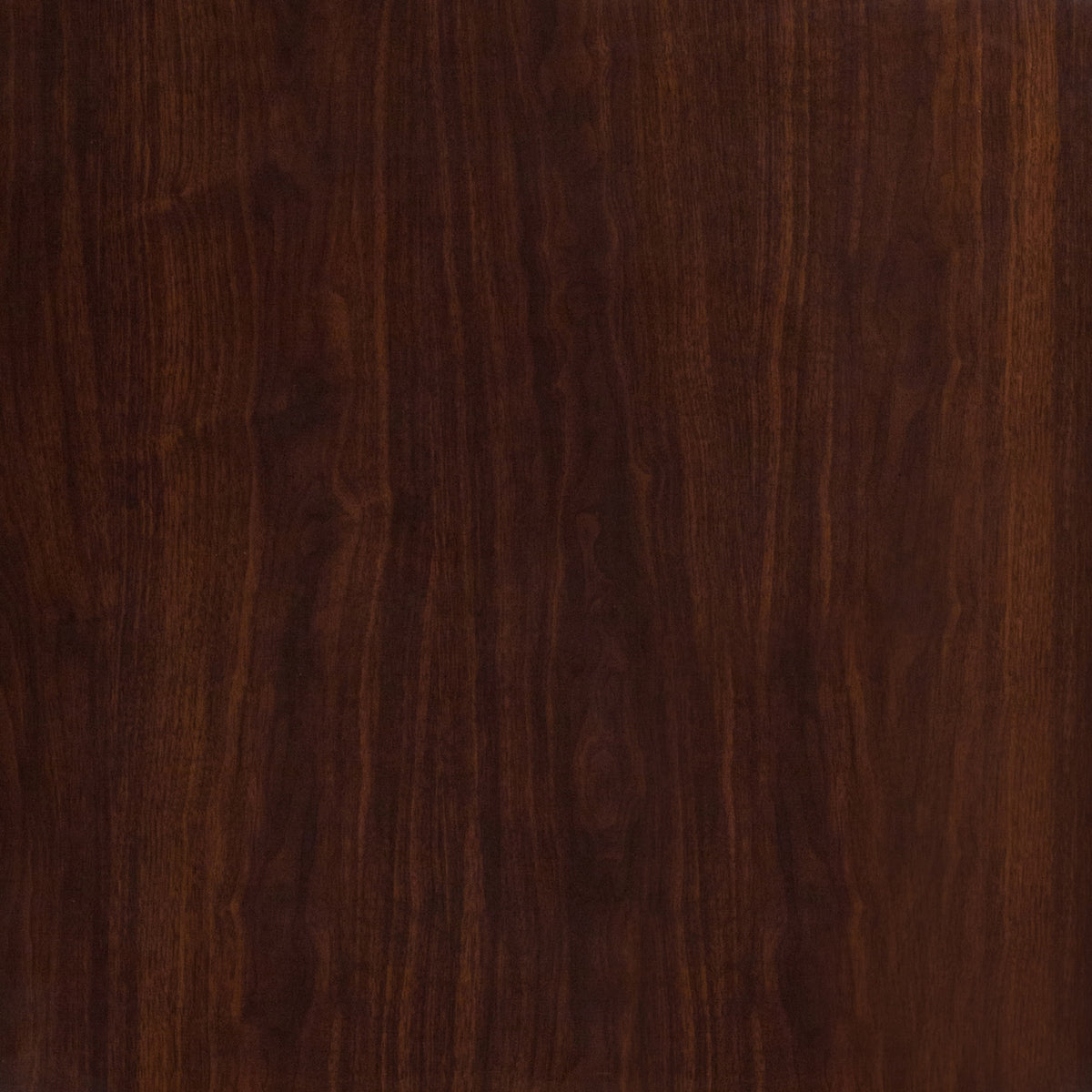 Walnut |#| 30inch Square High-Gloss Walnut Resin Table Top with 2inch Thick Drop-Lip