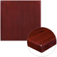 Mahogany |#| 30inch Square High-Gloss Mahogany Resin Table Top with 2inch Thick Drop-Lip