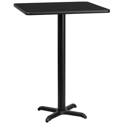 30'' Square Laminate Table Top with 22'' x 22'' Bar Height Table Base