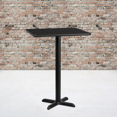 30'' Square Laminate Table Top with 22'' x 22'' Bar Height Table Base - View 2