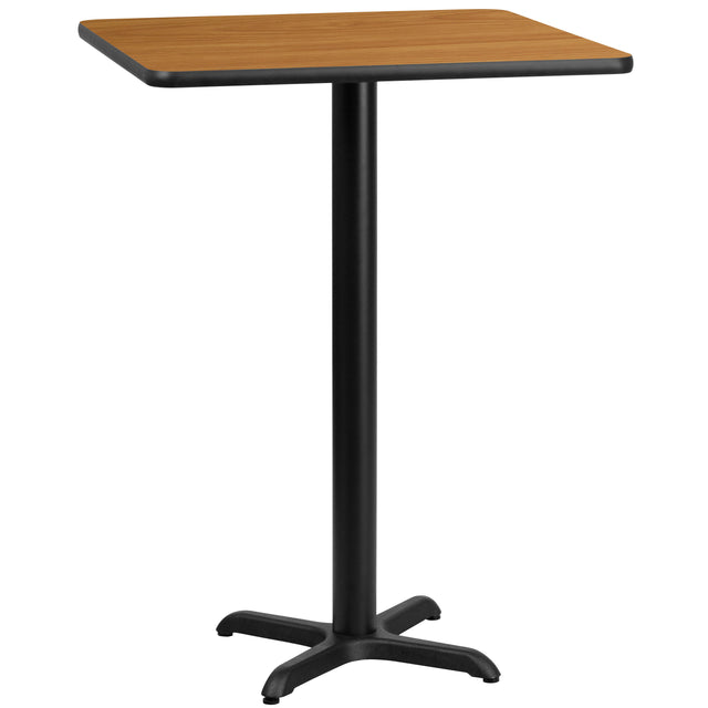 30'' Square Laminate Table Top with 22'' x 22'' Bar Height Table Base - View 1
