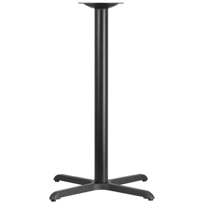 30'' x 30'' Restaurant Table X-Base with 3'' Dia. Bar Height Column