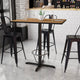 Walnut |#| 30inch x 42inch Laminate Table Top & 23.5inch x 29.5inch Bar Height Base with Foot Ring