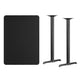 Black |#| 30inch x 42inch Rectangular Black Laminate Table Top with 5inch x 22inch Table Bases