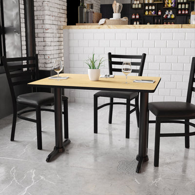 30'' x 42'' Rectangular Laminate Table Top with 5'' x 22'' Table Height Bases - View 2