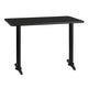 Black |#| 30inch x 42inch Rectangular Black Laminate Table Top with 5inch x 22 Table Height Bases