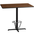 30'' x 48'' Rectangular Laminate Table Top with 23.5'' x 29.5'' Bar Height Table Base and Foot Ring