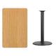 Natural |#| 30inch x 48inch Natural Laminate Table Top with 24inch Round Bar Height Table Base