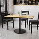 Natural |#| 30inch x 48inch Natural Laminate Table Top with 24inch Round Table Height Base