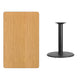 Natural |#| 30inch x 48inch Natural Laminate Table Top with 24inch Round Table Height Base