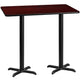 Mahogany |#| 30inch x 60inch Mahogany Laminate Table Top with 22inch x 22inch Bar Height Table Bases