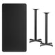 Black |#| 30inch x 60inch Rectangular Black Laminate Table Top & 22x22 Bar Height Table Bases